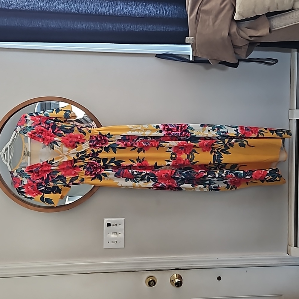 Yellow floral dress